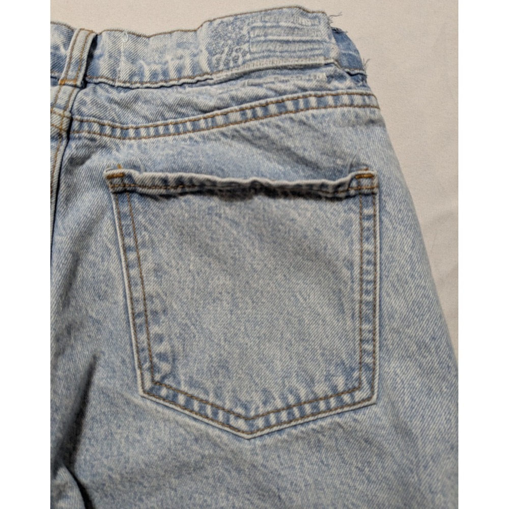 REVICE Women 29 Asymmetric Button Fly Crop Straight Leg Light Wash Denim‎ Jeans - Picture 3 of 16